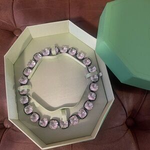 Elegant Silver and Black Women's Necklace